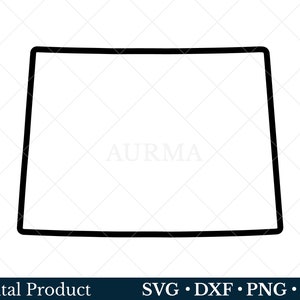Svg de l'État du Wyoming, Wyoming Png, contour de la carte du Wyoming, Svg patriotique, fichier coupé, carte de l'État des États-Unis, fichiers Svg pour Cricut