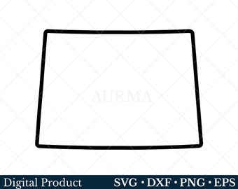 Wyoming State Svg, Wyoming Png, Outline Wyoming Map, Patriotic Svg, Cut File, US State Map, Svg files for Cricut
