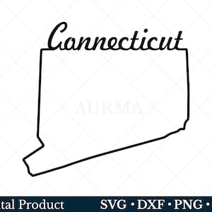 Connecticut State Svg, Connecticut Png, Patriotic Svg, Cut File, US State Map, Svg files for Cricut