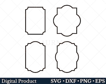 Vintage Frame Svg, Retro Border Svg, Classic Frame Svg, Vertical Frame Svg, Cut file, Svg files for Cricut