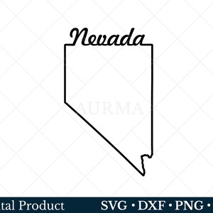 Nevada State Svg, Nevada Png, Svg patriotique, fichier coupé, carte de l'État des États-Unis, fichiers Svg pour Cricut