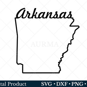 Arkansas State Svg, Arkansas Png, Svg patriotique, fichier coupé, carte de l'État des États-Unis, fichiers Svg pour Cricut