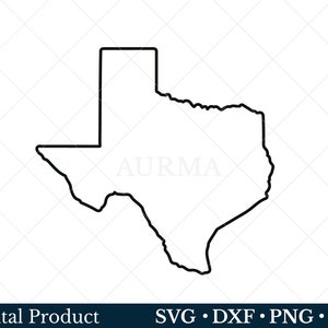 May include: Outline of the state of Texas. The outline is a black line on a white background.