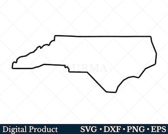 North Carolina State Svg, North Carolina Png, Patriotic Svg, Cut File, US State Map, Svg files for Cricut