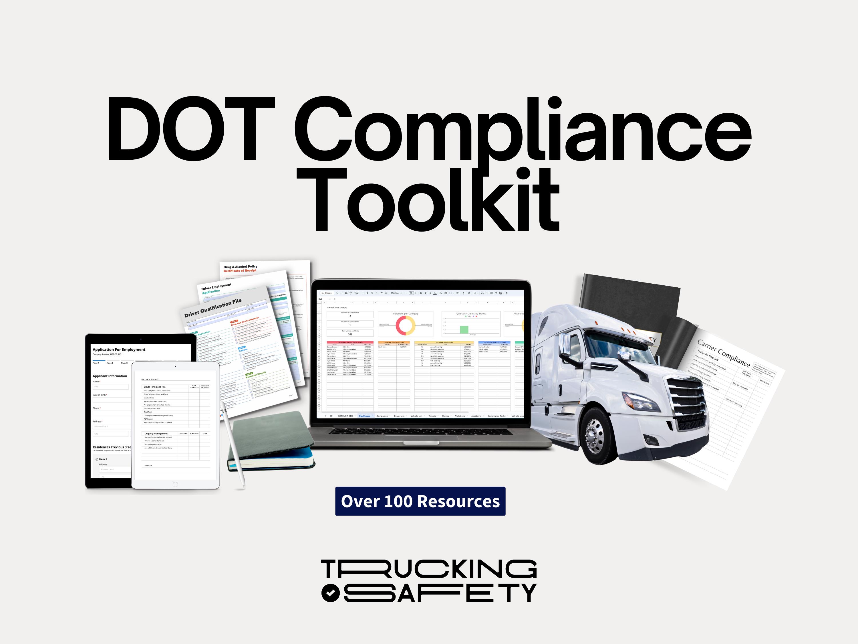 DOT Compliance Toolkit | Compliance Spreadsheet | Trucking Business Forms