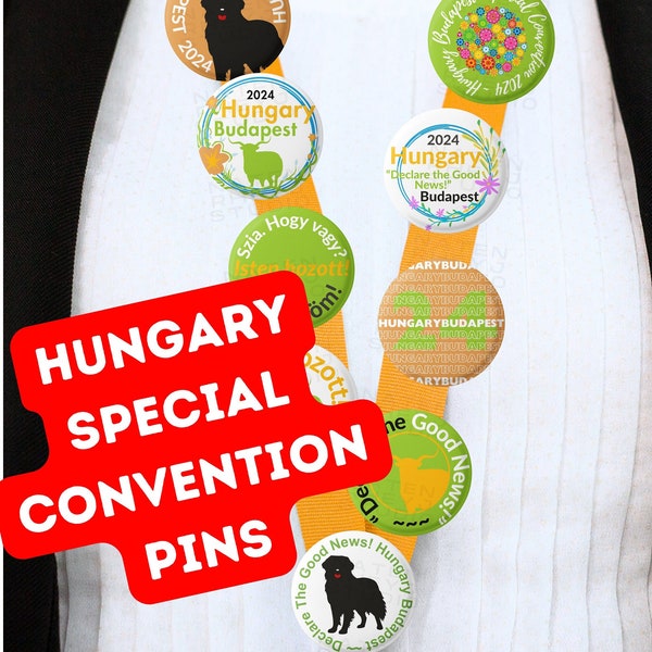 BUDAPEST HUNGARY Special Convention 2024 Declare The Good News! Button Pin Gifts JW ( Bundle Packs from 10 - 100 )