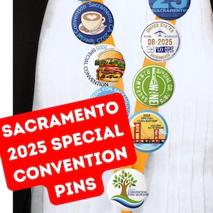 SACRAMENTO, Convention spéciale de 2025, Culte pur, Bonne nouvelle, Épinglettes, Testigos de Jehova, jworg, jw org, Témoins de Jéhovah, pss