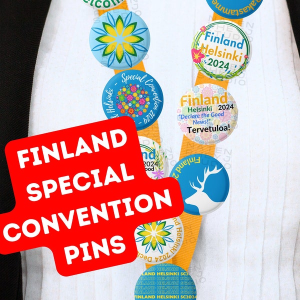 FINLAND HELSINKI Special Convention 2024 Declare The Good News! Button Pin Handmade Gifts ( Bundle Packs from 10 - 100 )