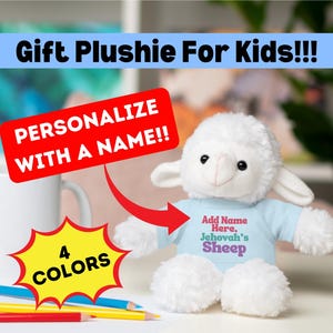 Customizable Plush Animal with T-Shirt 2025 Jehovah s Witness Adorable Gift for Kids, Fun Plush Toy, Stuffed Animal, Pure Worship