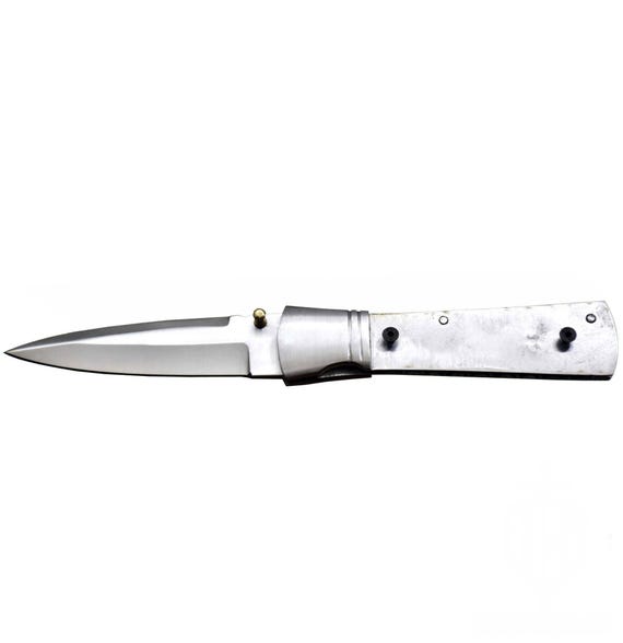 Custom Hand Foged Spring Steel 5160 Blank Blade Folding Knife Handmade With Steel Bolster (FL857-A)