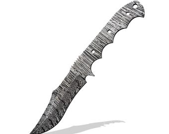 Custom Hand Forged Damascus Steel Blank Blade Tactical Hunting Knife Camping Knife Biller Bar Handmade Knife Making Supply Damascus