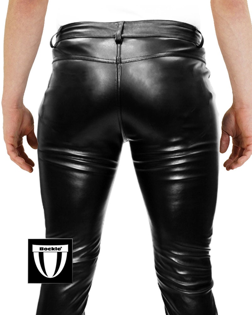 Bockle Lamb Tube No Ass Bags Leather Pants Leather Jeans Leather