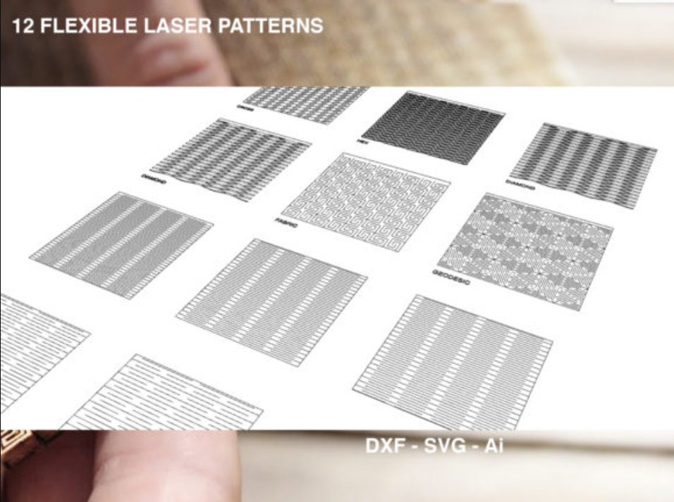 Flexible / Living Hinge Laser Cut Files - Etsy