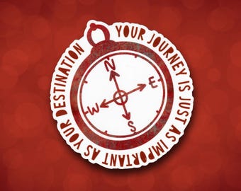 Your Journey Is Just As Important As Your Destination Sticker | Reminder to Honor Growth & Progress | Laminated Vinyl Decal