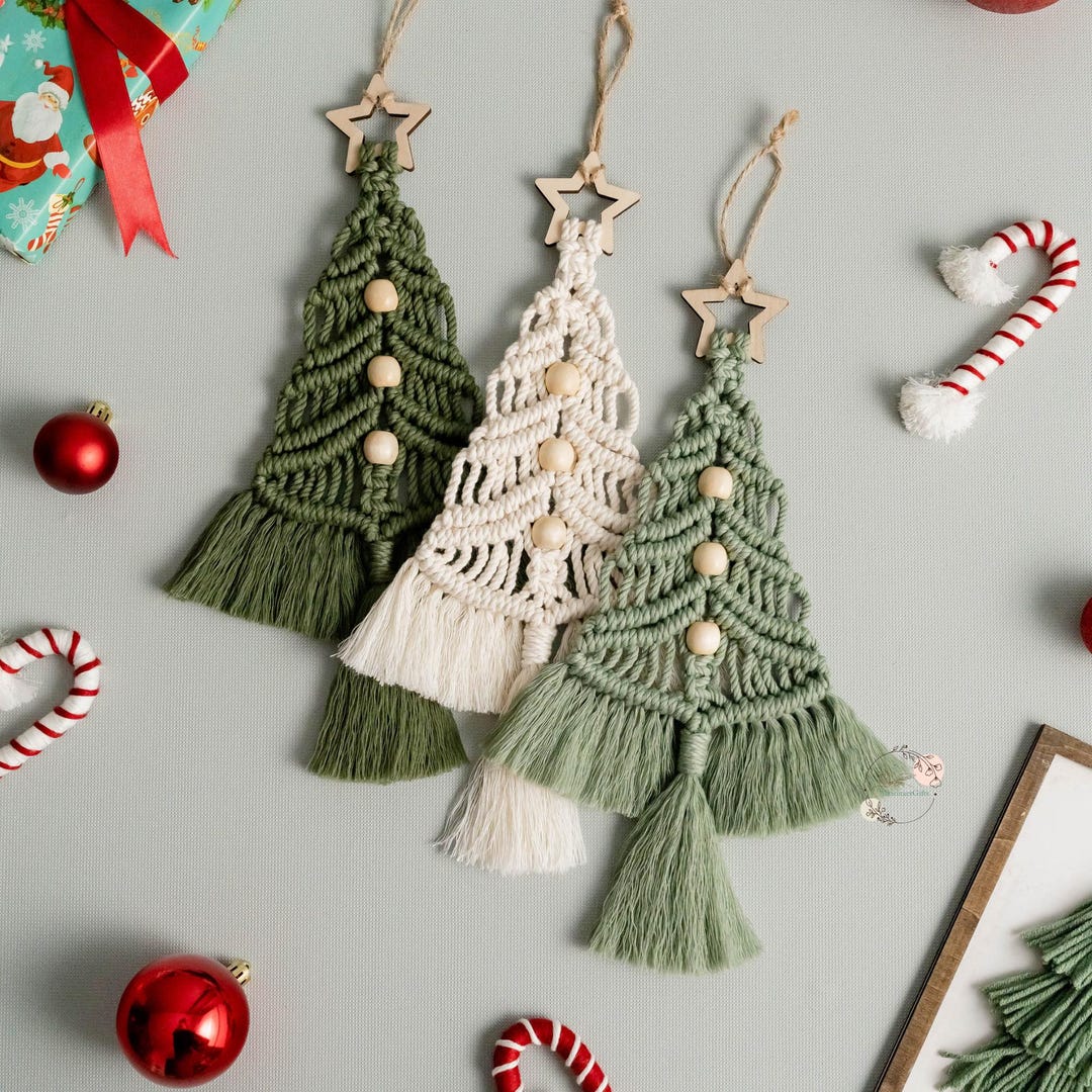 Macrame Mini Christmas Tree Wall Hanging, Christmas Wall Art, Xmas ...