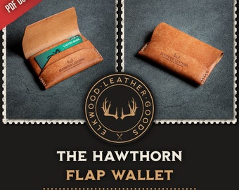 Leather Flap Wallet Pattern: Slim Cardholder DIY Template (PDF Download)