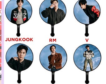 BTS Arirang Hand Fan, Kpop Concert Accessory, Army Fan Gift, Member Photo Design