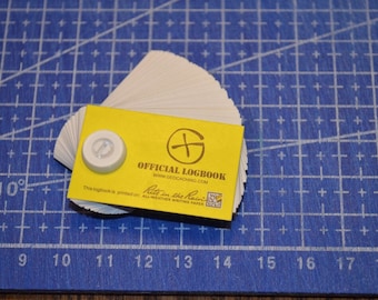 Micro logbook for 35mm Photo film geocaching container, printed on all-weather waterproof Rite in the Rain paper RITR