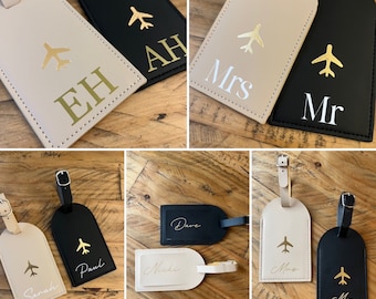 Personalised Luggage Tags | Travel Tags | Travel Set | Custom Name Tag | His and Hers | Wedding Gift | Honeymoon | Newly Weds | Travel gift