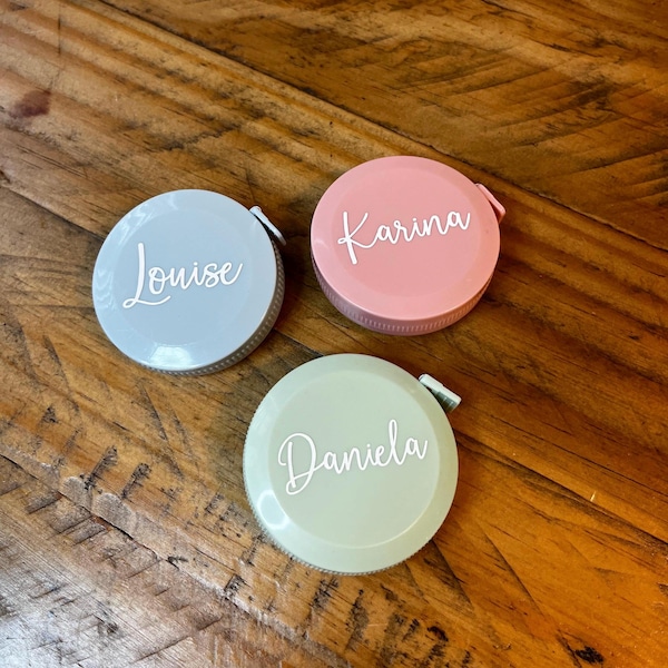 Personalised Pocket Tape Measure | Custom Measuring tape | Measuring tape with Name | Sewing gift for dressmaker | Body Measurements tape |