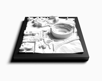 Rome 3D city model with Colosseum, framed miniature wall art, Rome skyline, Italy wall decor, architecture gift for history buffs
