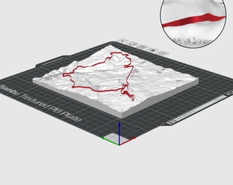 Nürburgring Nordschleife 3D print file · Digital download STL & 3MF · DIY model making · Detailed race track replica