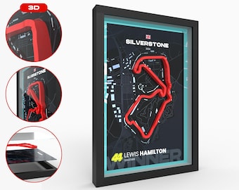 3D Silverstone Lewis Hamilton Winner Poster · Made in Germany · Track · Detailed elevation changes · Track - 3D printing