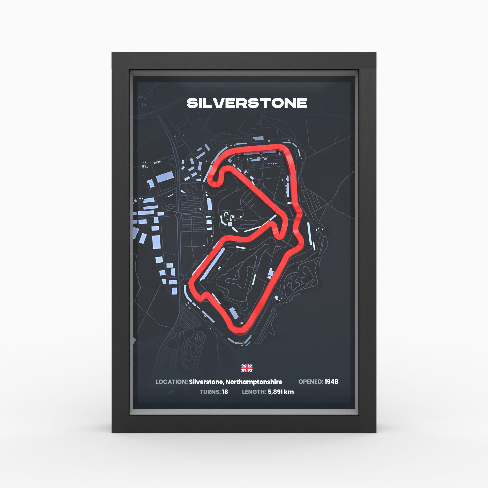 Wallet Silverstone Racing 3D Silverstone Race Track With Poster · Handmade in Germany · Track ...