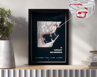 3D Monaco Surroundings Poster · Handcrafted Luxury Wall Art · Premium 280g Paper · Exclusive Motorsport Decoration - F1 Monaco Poster 3D