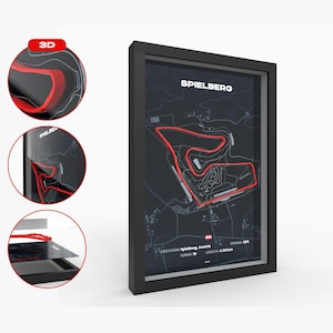 3D Spielberg Poster · Handgefertigt in Deutschland · Formel 1 Poster · Detailgetreue Höhenunterschiede · F1 Track - Österreich Redbull Ring