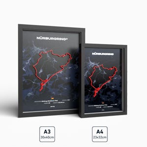 Austin Track-affisch, inramad 3D-relief med verklig höjd, konst med Texas-bana, simulatorracingpresent, väggkonst för kontoret, A4 A3 bild 7