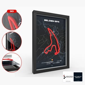 3D SPA Francorchamps Poster · Made in Deutschland · Formel 1 Strecke · Detailgetreue Höhenunterschiede · F1 Track - Circuit SPA Belgien GP