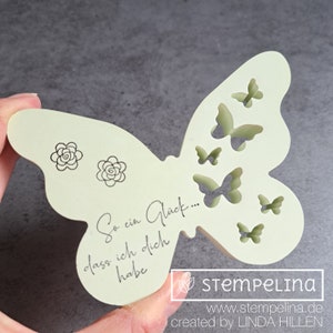 Schmetterling mit Spruch Geschenk zum Muttertag oder Geburtstag Deko Raysin Modell E