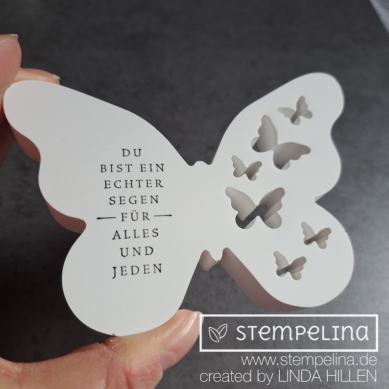 Schmetterling mit Spruch Geschenk zum Muttertag oder Geburtstag Deko Raysin Modell B