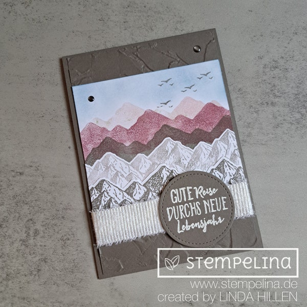 Geburtstagskarte Berglandschaft Wandern Bergliebe - Bergmotiv Natur - Gute Reise