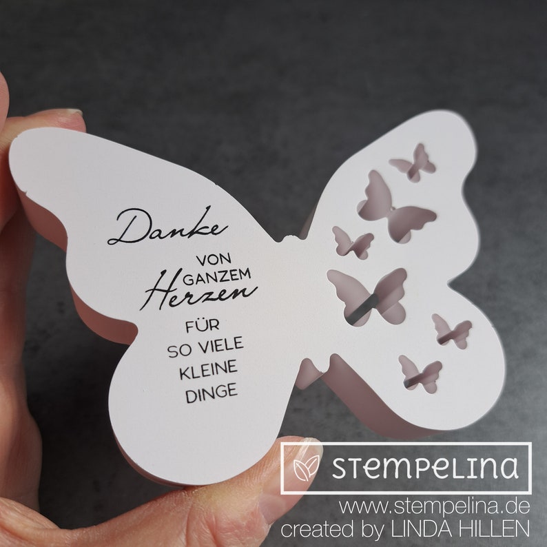 Schmetterling mit Spruch Geschenk zum Muttertag oder Geburtstag Deko Raysin Modell C