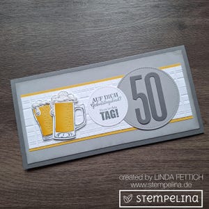 Bierkarte zum Männer Geburtstag - mit Bierkrug und Schaum - Zahl frei wählbar 40 50 60 70 75 80 85 - runder Geburtstag - Heute ist dein Tag