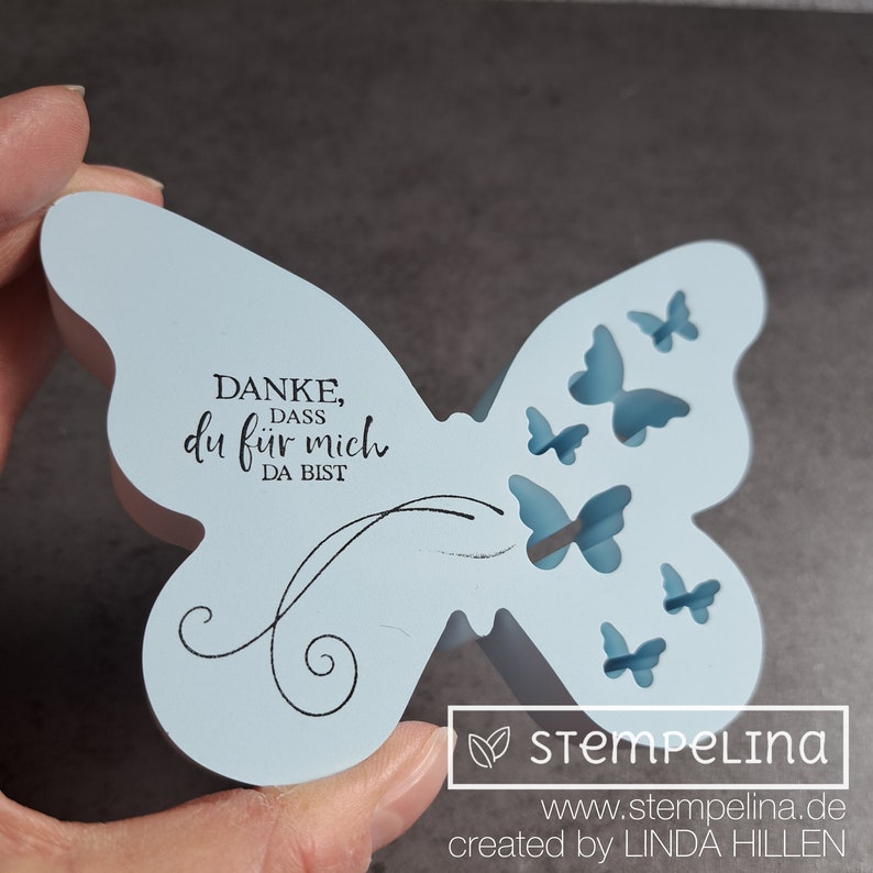 Schmetterling mit Spruch Geschenk zum Muttertag oder Geburtstag Deko Raysin Modell D