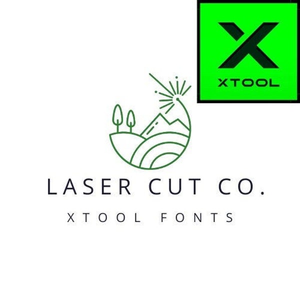 Xtool XCS Font Examples A - Z / List of fonts displaying their actual appearance / XCS text display