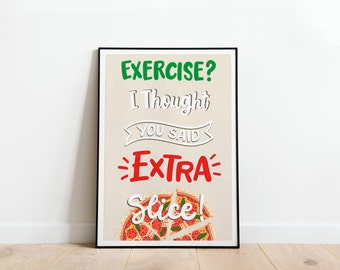Funny Printable Food Poster, Pizza Poster Wall Art, Italian Pizza Lover Gift, Digital Download Jpeg Pizza, Italian Style Print For Pizzeria