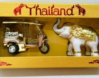 Handcrafted Thai Tuk Tuk and Elephant Dolls – Unique Souvenirs and Lucky Gifts from Thailand