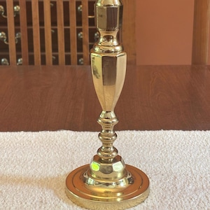 Heavy vintage brass candle holder