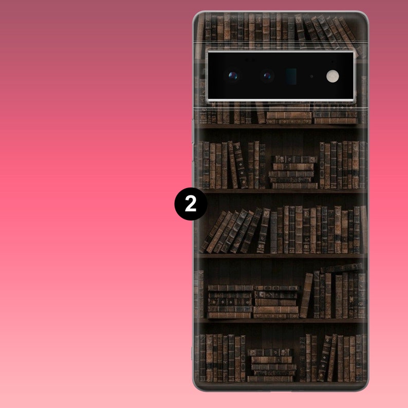 Bookshelf Phone Case Reading Cover for Google Pixel 8, 8pro, 7pro, 7A