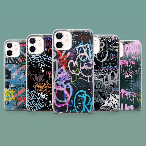 StreetArt Phone Case Graffiti Cover for iPhone 15, 14, 13, 12, 11, Samsung S23Ultra, S22, S21FE, A54, A14, Pixel 8, 7A, 7Pro, 6A