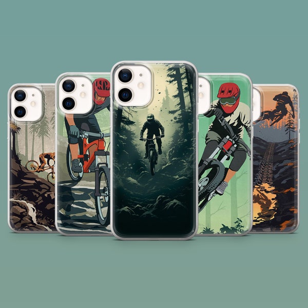 Mountain Biking Phone Case MTB Cover for iPhone 15, 14, 13, 12, 11, Samsung S23Ultra, S22, S21FE, A54, A14, Pixel 8, 7A, 7Pro, 6A