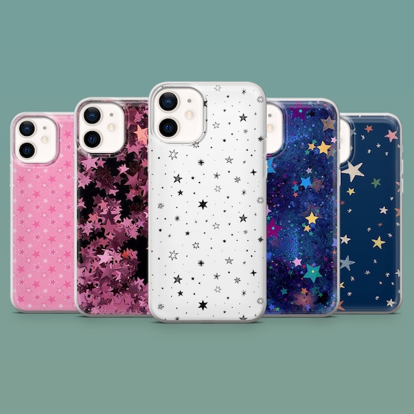 Abstract Star Phone Case Space Cover for iPhone 15, 14, 13, 12, 11, Samsung S23Ultra, S22, S21FE, A54, A14, Pixel 8, 7A, 7Pro, 6A