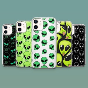 Funda de ciencia ficción Alien Phone Case para iPhone 15, 14, 13, 12, 11, Samsung S23Ultra, S22, S21FE, A54, A14, Pixel 8, 7A, 7Pro, 6A