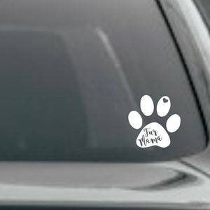 Calcomanía de coche personalizada Fur Mama