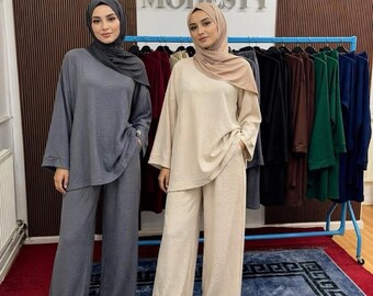 Textured Lounge Set: Women's Long Sleeve Co-ord, UK 8-22