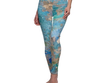 Women's Casual Leggings Turquoise Waters